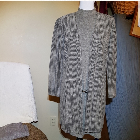 Vintage Dresses & Skirts - Vintage 1980's Dress and Jacket Grey Career Suit